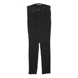 LEVI'S Womens Black Slim Skinny Denim Medium W24 L28 Cotton Blend Zip Jeans