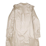 CLAUDE HAVREY Womens Beige Long Sleeve Button Jacket L Polyester Plain Elegant