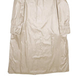 CLAUDE HAVREY Womens Beige Long Sleeve Button Jacket L Polyester Plain Elegant