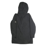 JACK WOLFSKIN Womens Black Jacket UK 16 Polyester Blend Plain Hooded Zip