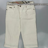 Burberry London Denim Shorts - Small White Cotton