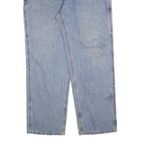 CARHARTT Mens Loose Blue Denim Light Jeans W36 L32 Workwear Zip Closure