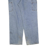 CARHARTT Mens Loose Blue Denim Light Jeans W36 L32 Workwear Zip Closure
