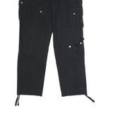 BDG Womens Cotton Blend Black Regular Fit Cargo Trousers W35 L34 Casual Utility