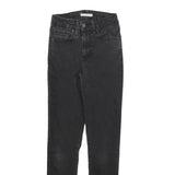 LEVI'S 721 Womens Jeans Black Slim Skinny Denim Medium W25 L30 Classic Style