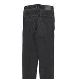 LEVI'S 721 Womens Jeans Black Slim Skinny Denim Medium W25 L30 Classic Style