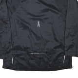 REEBOK Womens Black Zip Polyester Blend Jacket XL Plain Lightweight Sportswear