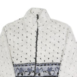REST AND RELAXATION Womens White & Grey Polar Bear Pattern Jacket L Polyester