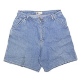 FADED GLORY Womens Shorts Blue Denim Casual M W32 Cotton Blend Relaxed Fit