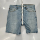 Levis Denim Shorts - 36W 10L Light Wash Cotton