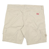 DICKIES Womens Beige Cargo Cotton Blend Shorts XL W38 Practical Pockets