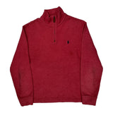 Polo By Ralph Lauren 1/4 Zip - Medium Red Cotton