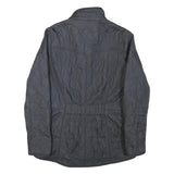 BARBOUR Womens Black Quilted Jacket UK 8 Polyester Blend Button Closure Stylish