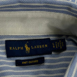 Ralph Lauren Striped Shirt - Large Blue Cotton