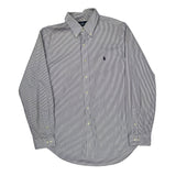 Ralph Lauren Striped Shirt - Large Blue Cotton