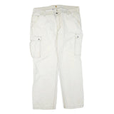 CARHARTT Mens Cotton Blend White Workwear Regular Straight Trousers W40 L32