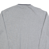 NAUTICA Mens Grey Cotton Plain V-Neck Regular Fit Jumper L Casual Classic
