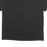 NIKE Mens Black Plain T-Shirt XL Short Sleeve V-Neck Cotton Blend Casual