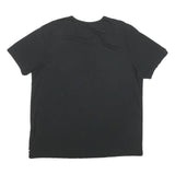 NIKE Mens Black Plain T-Shirt XL Short Sleeve V-Neck Cotton Blend Casual