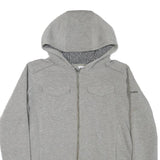 COLUMBIA Womens Grey Hoodie XL Cotton Blend Full Zip Casual Outdoor Sweatshirt