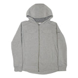 COLUMBIA Womens Grey Hoodie XL Cotton Blend Full Zip Casual Outdoor Sweatshirt