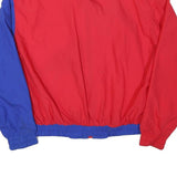 BURNHAM Mens Red & Blue Racing Jacket L Polyester Blend Button Closure Classic