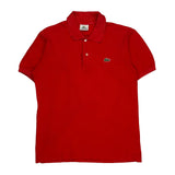 Lacoste Polo Shirt - Small Red Cotton