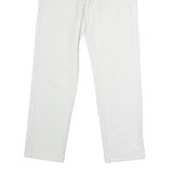 CALVIN KLEIN Mens Jeans White Regular Straight Denim Raw W28 L31 Zip Cotton