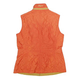 BOGNER Womens Orange Quilted Sleeveless Jacket UK 12 Polyester Button Closure
