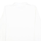 DIESEL Mens White Long Sleeve Plain Polo Shirt M Cotton Blend Casual