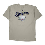 Brewers Majestic Mlb T-Shirt - XL Beige Cotton