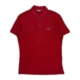 Lacoste Slim Fit Polo Shirt - Large Red Cotton