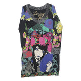 DESIGUAL Womens Black Cotton Blend Day Dress Floral Print Long Sleeve Size S