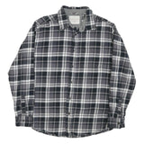 WEATHERPROOF Mens Black & Grey Check Shirt M Long Sleeve Cotton Blend Casual