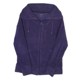 CALVIN KLEIN Womens Purple Zip Jacket S Polyester Blend Plain Stylish Comfort