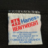 Made In USA Hanes Cancun Sweatshirt - XL Black Cotton Blend