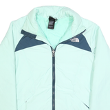 THE NORTH FACE Womens Mint & Navy Blue Jacket S Polyester Blend Zip Outdoor