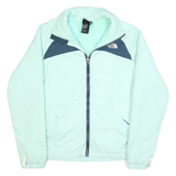 THE NORTH FACE Womens Mint & Navy Blue Jacket S Polyester Blend Zip Outdoor