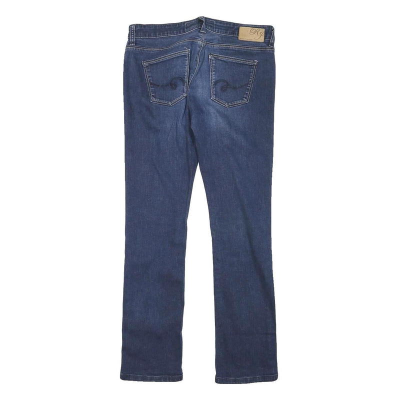 RIFLE Womens Slim Blue Denim Cotton Blend Jeans W30 L29 Classic Zip Waist
