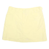 DOCKERS Womens Yellow Cotton Blend Mini Skirt UK 6 Casual Comfortable Style