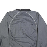 REEBOK Mens Grey & Black Sports Jacket L Polyester Blend Zip Athletic Fit