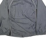REEBOK Mens Grey & Black Sports Jacket L Polyester Blend Zip Athletic Fit