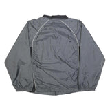 REEBOK Mens Grey & Black Sports Jacket L Polyester Blend Zip Athletic Fit