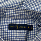 Ralph Lauren Checked Shirt - XL Blue Cotton