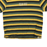 GUESS Mens Yellow & Green Striped Modern T-Shirt XL Short Sleeve Crew Neck