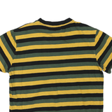 GUESS Mens Yellow & Green Striped Modern T-Shirt XL Short Sleeve Crew Neck