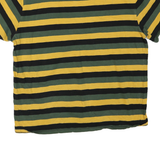 GUESS Mens Yellow & Green Striped Modern T-Shirt XL Short Sleeve Crew Neck