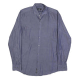 BOSS HUGO BOSS Mens Blue Shirt M Cotton Long Sleeve Button Closure Formal