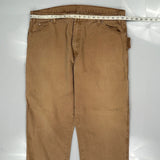 Dickies Double Knee Carpenter Trousers - 38W 30L Brown Cotton