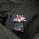 Dickies Short Sleeve Shirt - Large Black Cotton Blend